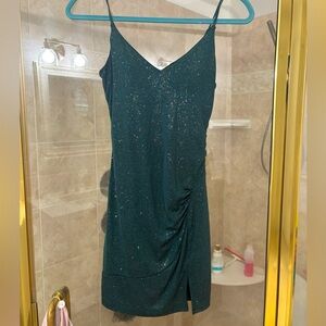 Hoco or just dress  fresh green sparkly